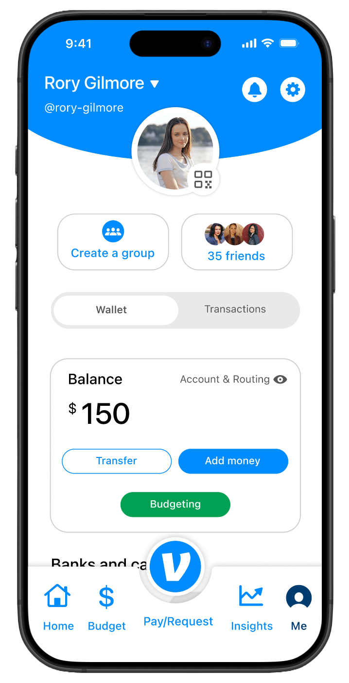 Venmo Feature Design Screenshot